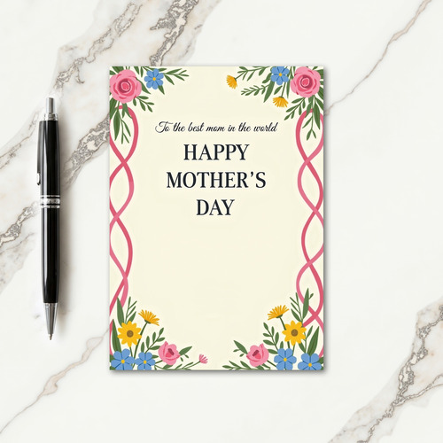Best Mom Happy Mothers Day Card