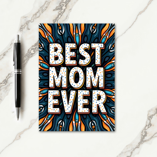 Best Mom Polka Dot Art Card