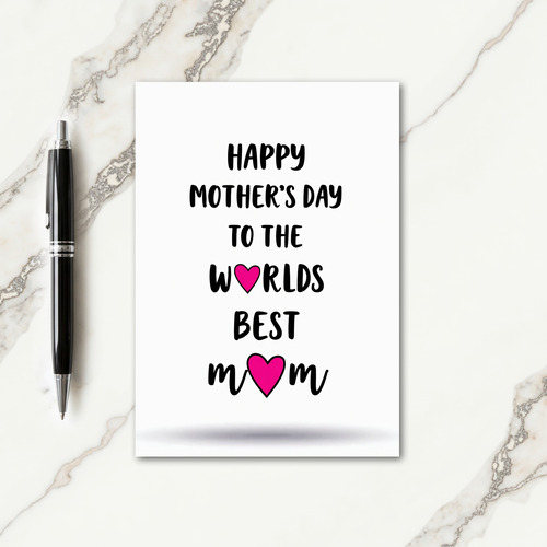 Best Mom Script Typography Card