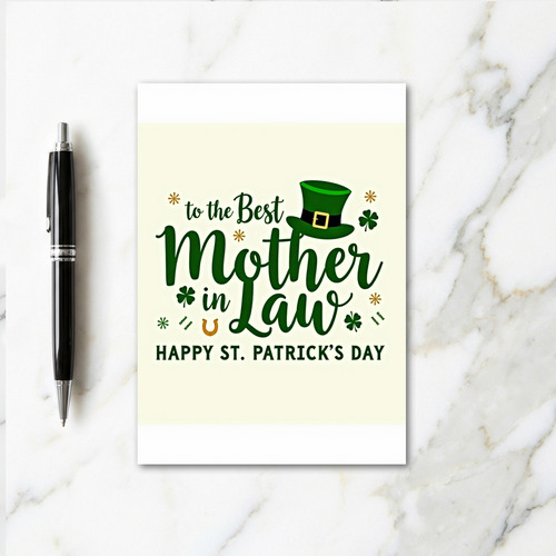 Best Mother In Law St Patricks Card