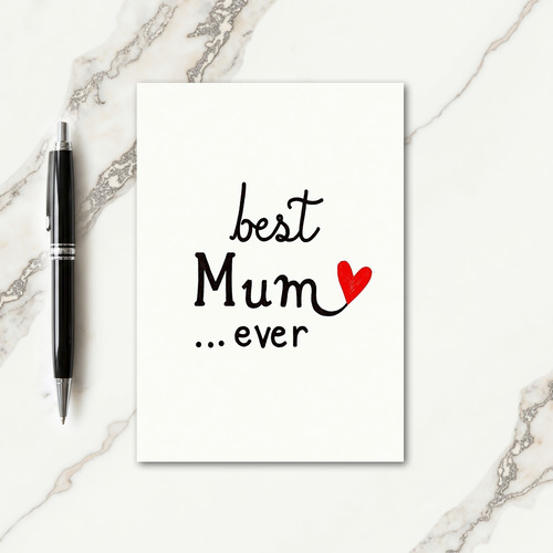 Best Mum Ever Art Card