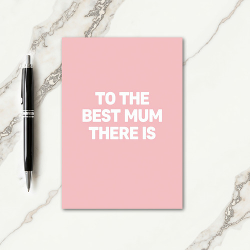 Best Mum Pastel Pink Card