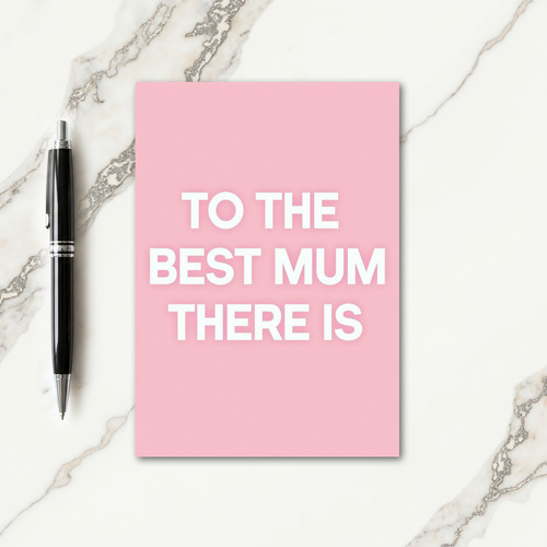 Best Mum Pastel Pink Illustration Card