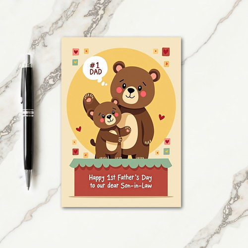Best Papa Bear Hug Day Card