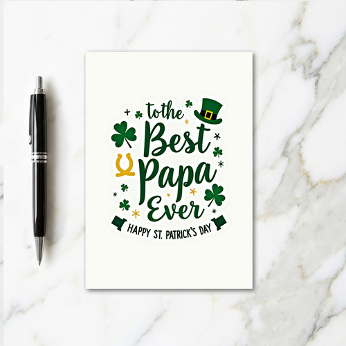 Best Papa Ever St Patricks Card