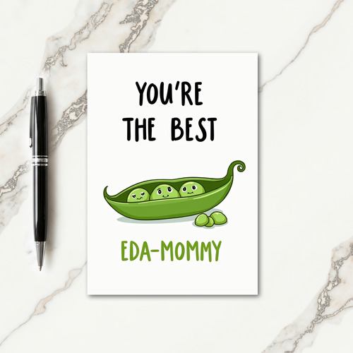 Best Peas Mother Illustration Card