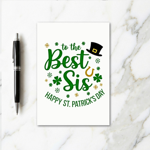 Best Sis Happy St Patricks Day Card