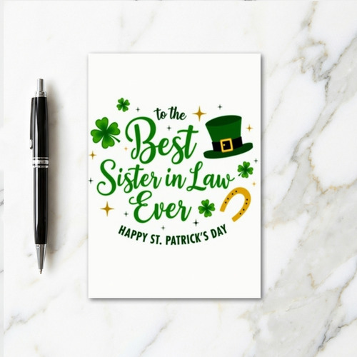 Best Sister In Law St Patricks Card