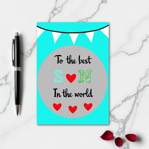 Best Son In The World Greeting Card
