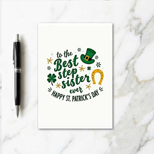 Best Step Sister St Patricks Day Card