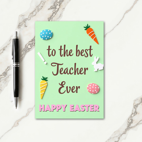 Best Teacher Easter Card