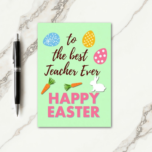 Best Teacher Happy Easter Card