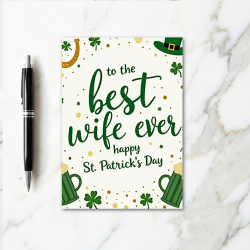 Best Wife Happy St Patricks Day Card