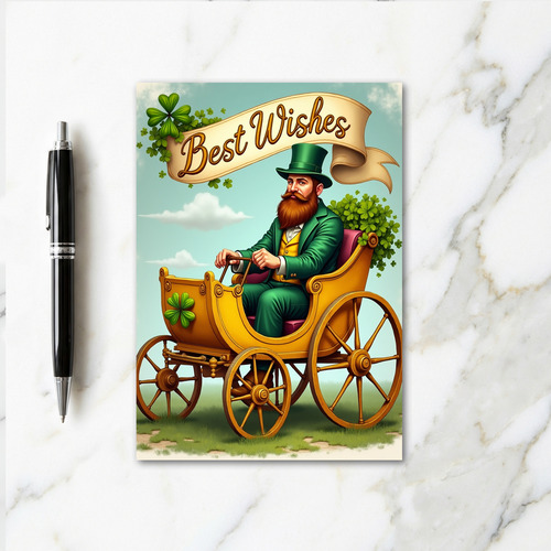 Best Wishes Emerald Man Card