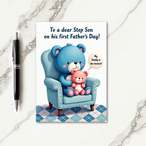 Bestest Daddy Thought Bubble Card