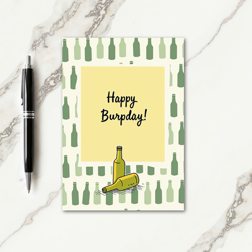 Beverage Pattern Birthday Card