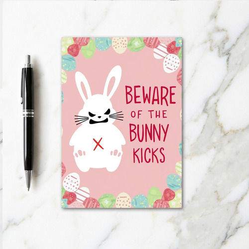 Beware Of Bunny Kicks Art Card