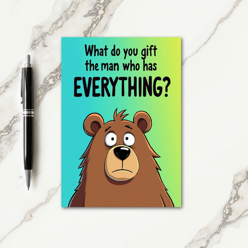 Bewildered Bear Fathers Day Card