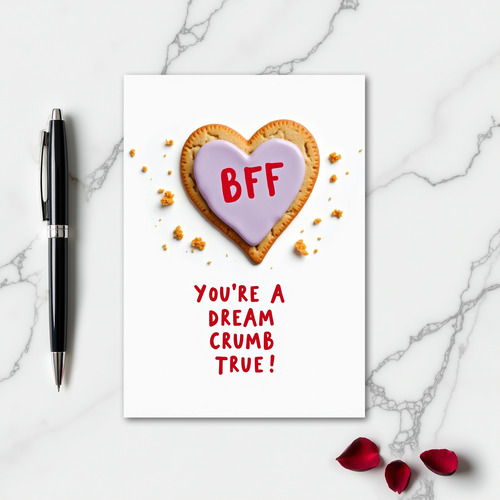 Bff Heart Cookie Friendship Card