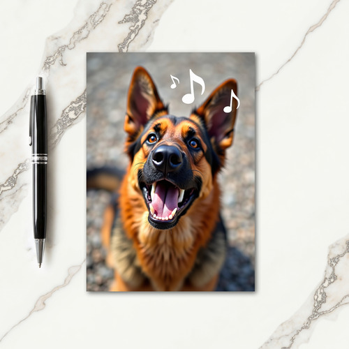 Bicolor Dog Birthday Card