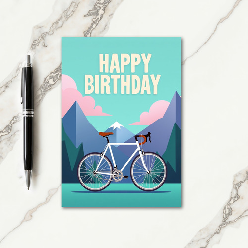 Bicycle Adventure Birthday Card