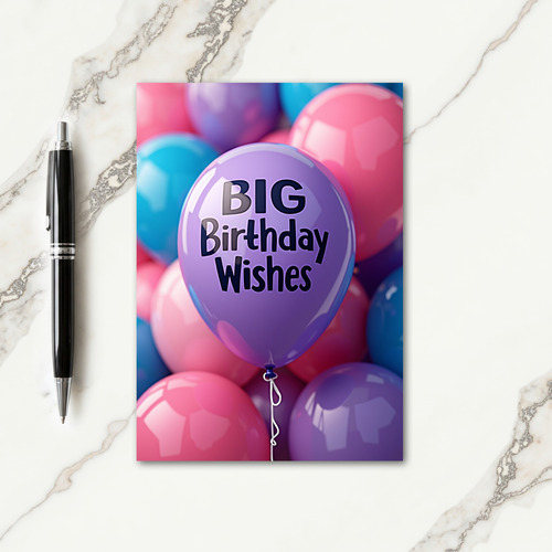 Big Birthday Purple Orb Card