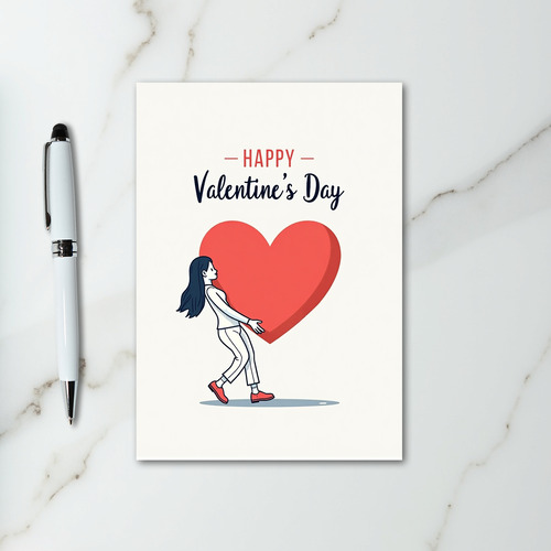 Big Heart Valentines Day Love Card