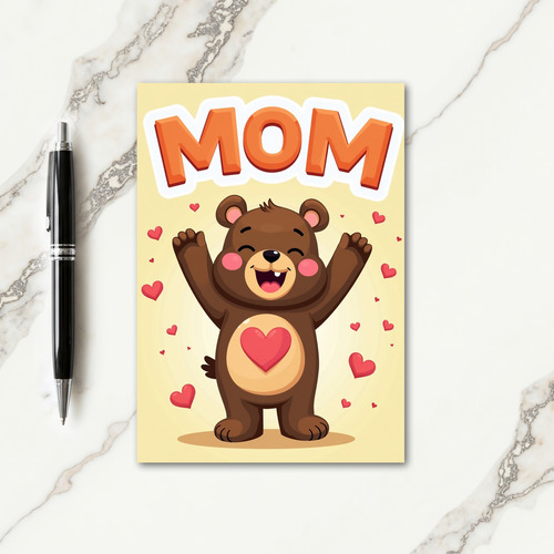 Big Hug Love You Bear Card