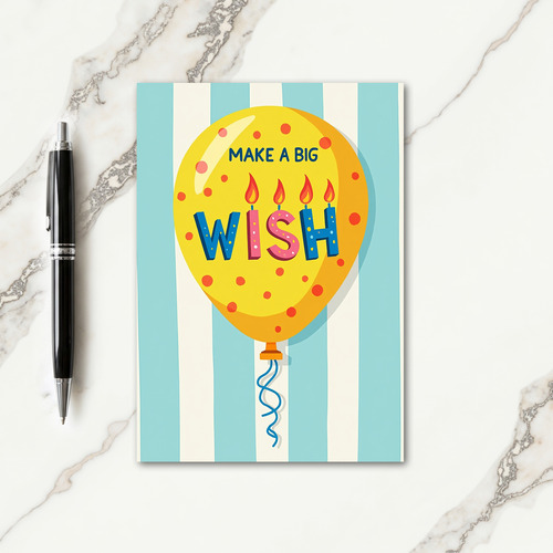Big Wish Balloon Card