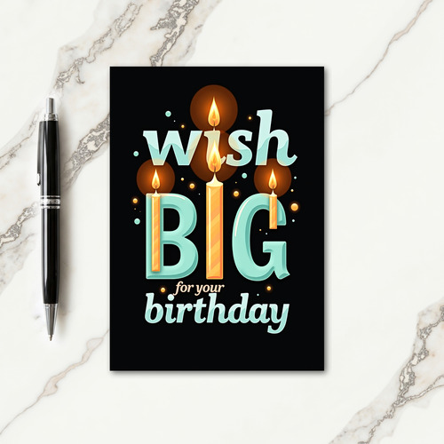 Big Wish Teal Glow Card
