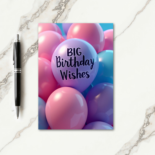 Big Wishes Pastel Sphere Card