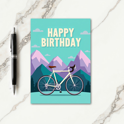 Bike Adventure Birthday Card