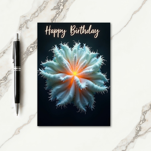 Bioluminescent Bloom Birthday Glow Card