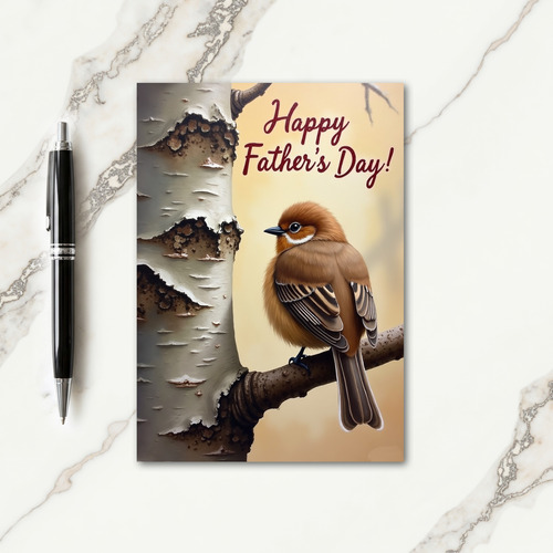 Birch Tree Fathers Day Card