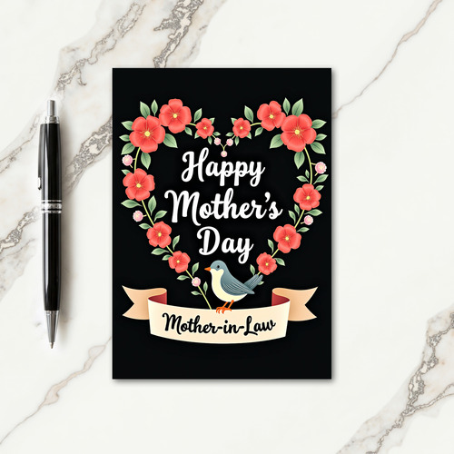 Bird And Banner Mothers Day Card