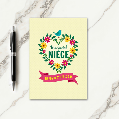 Bird And Blossom Mothers Card