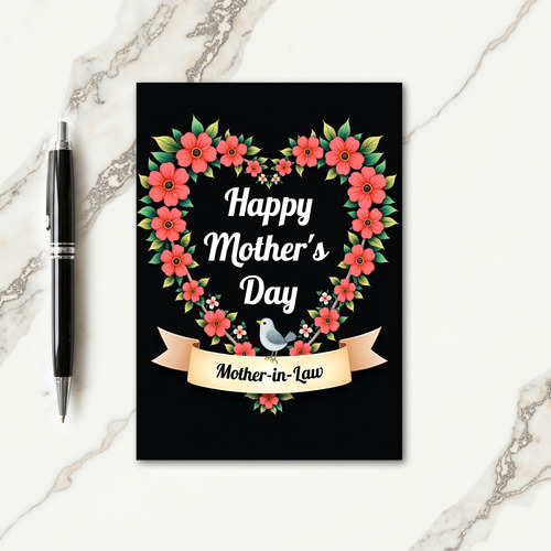 Bird And Heart Mothers Day Card