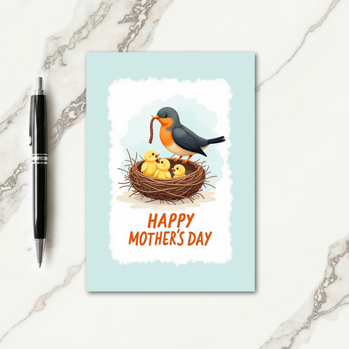 Bird And Nest Mothers Day Card