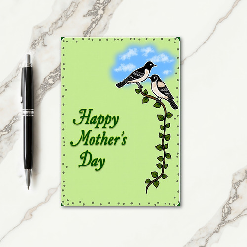 Bird And Vine Mothers Day Card