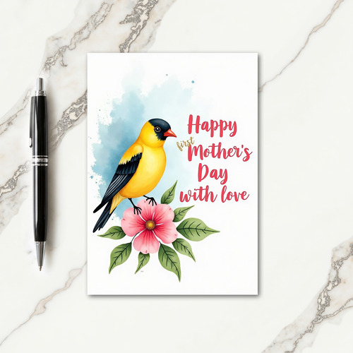 Bird Floral First Mother Card