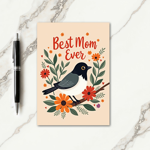 Bird Floral Mothers Day Love Card