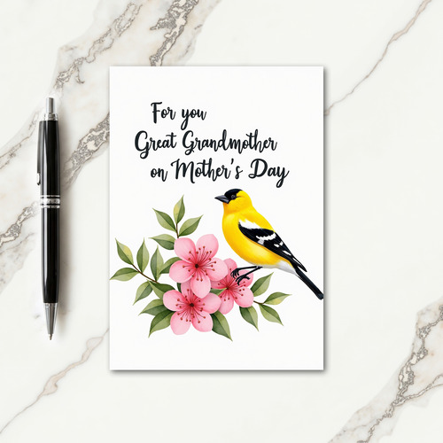 Bird Great Grandmother Card