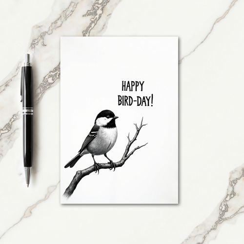 Bird Illustration Birthday Card