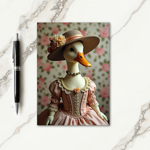 Bird In A Hat Portrait Card