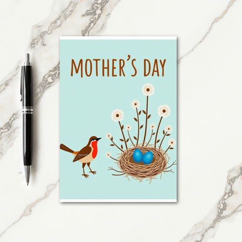 Bird Nest Mothers Day Art Card