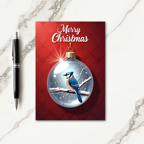 Bird Ornament Christmas Card
