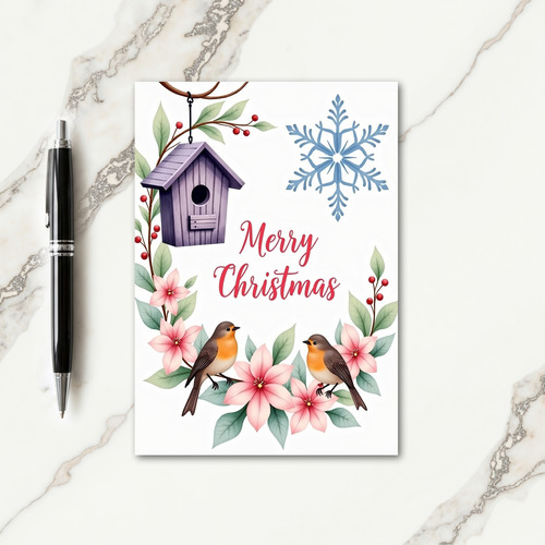 Birdhouse Holiday Card