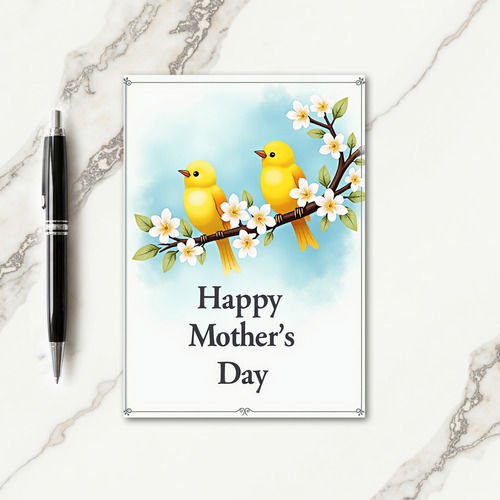 Birds Floral Mothers Day Card