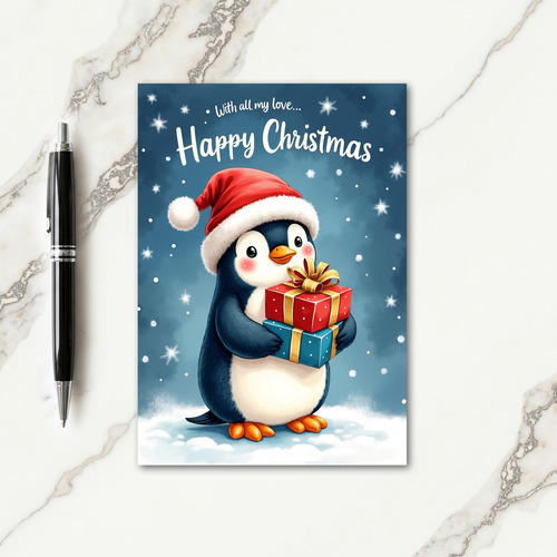 Birds Gift Christmas Card