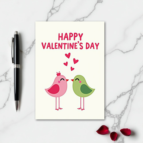 Birds Love Valentines Day Card